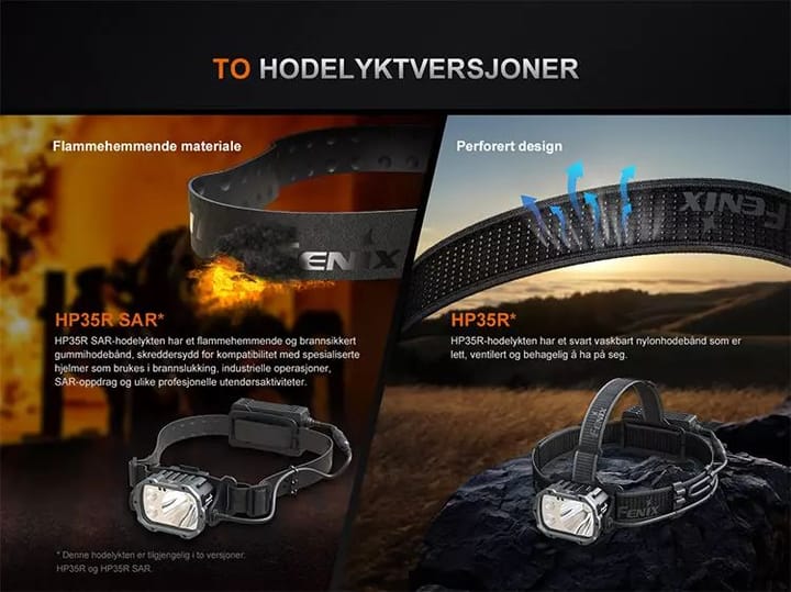 Fenix Fenix Hp35r Hodelykt 4000lm Superkraftig Hodelykt For Søk Og Redning Fenix