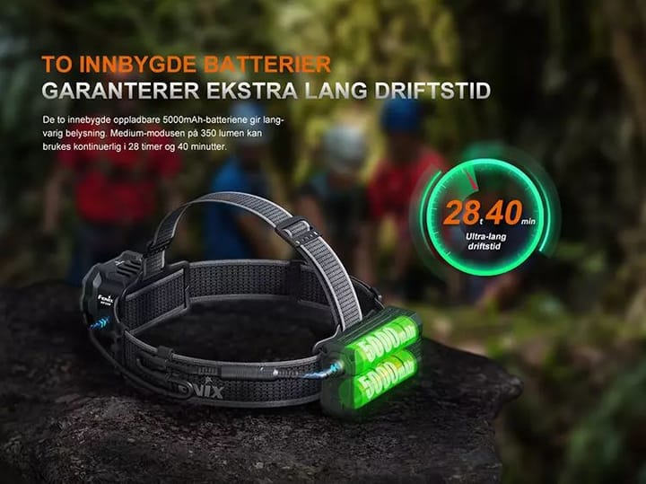 Fenix Fenix Hp35r Hodelykt 4000lm Superkraftig Hodelykt For Søk Og Redning Fenix
