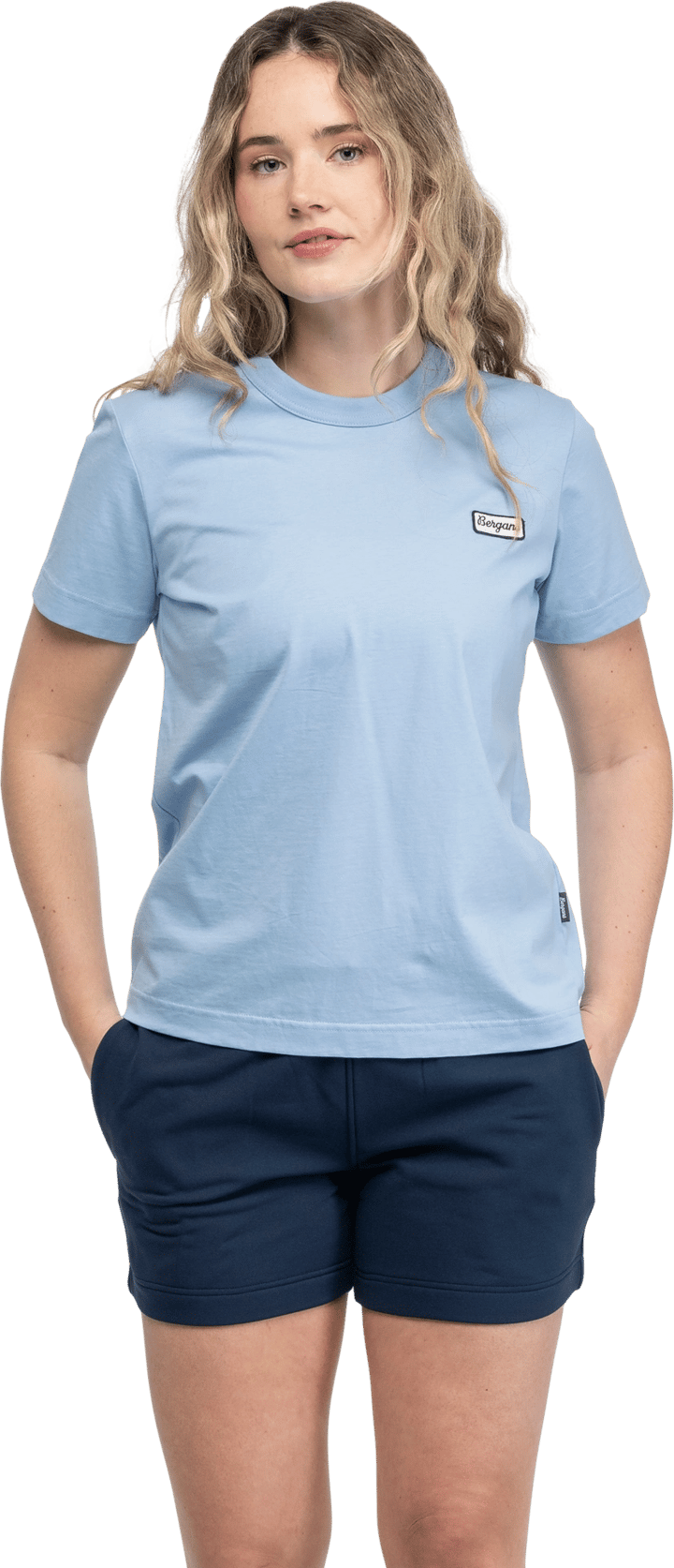 Bergans Women's Logo Cotton Tee Cool Blue Bergans
