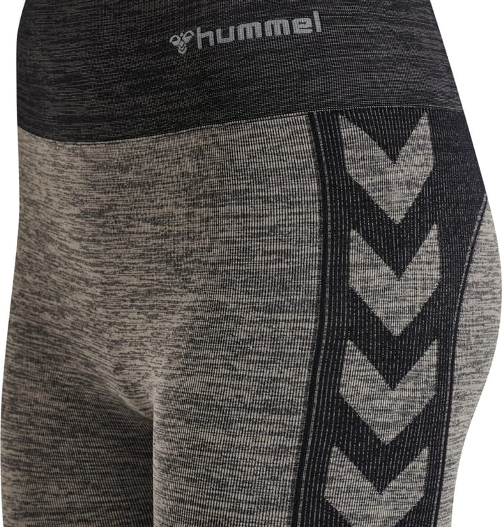 Hummel Women's hmlCLEA Seamless Mid Waist Tights Chateau Gray/Black Melange Hummel