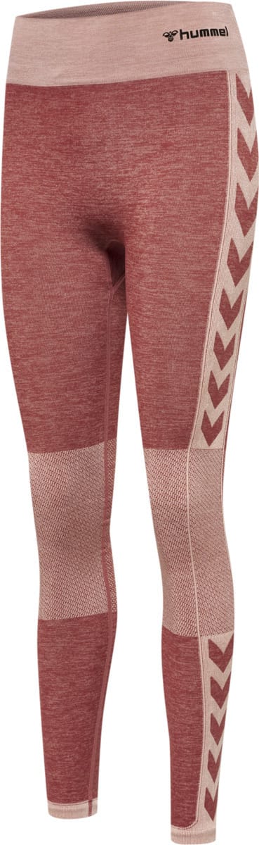 Women's Hmlclea Seamless Mid Waist Tights Withered Rose/Rose Tan Melange