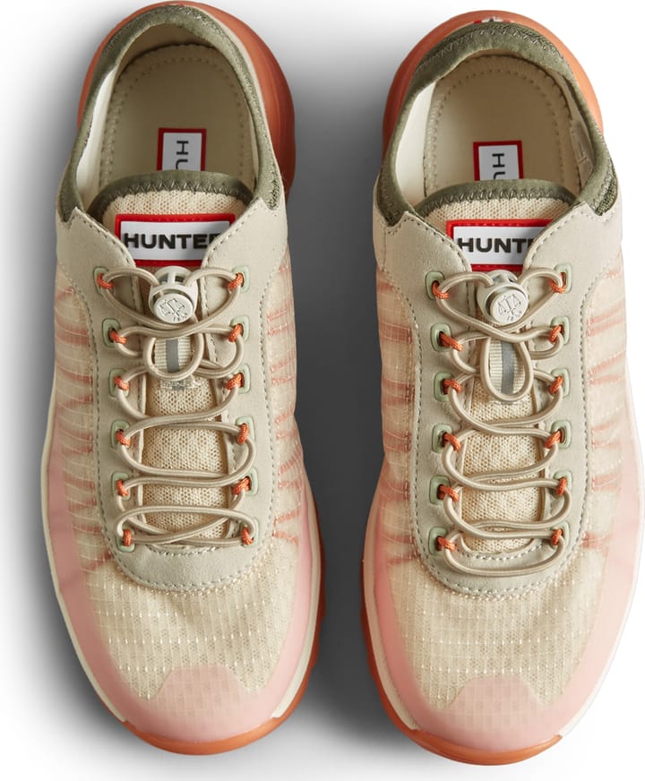 HUNTER Women's Travel Trainer Shaded White/Lichen Green/Skimming Stone/Coral Shade HUNTER