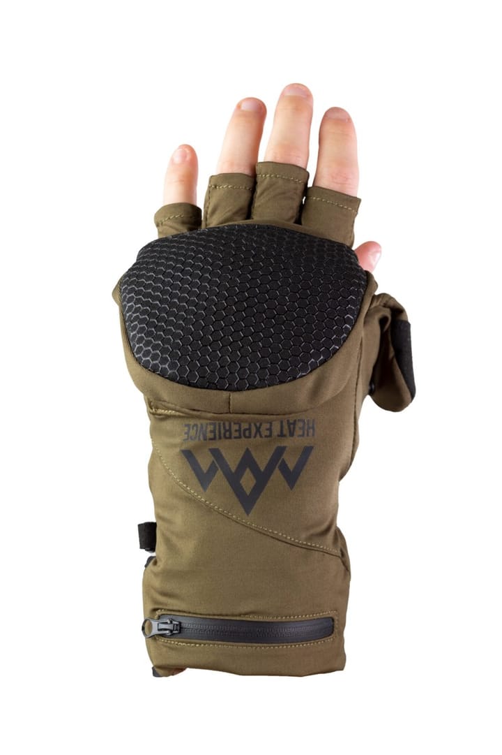 Heat Experience Heated Hunt Pullover Mittens Green Heat Experience