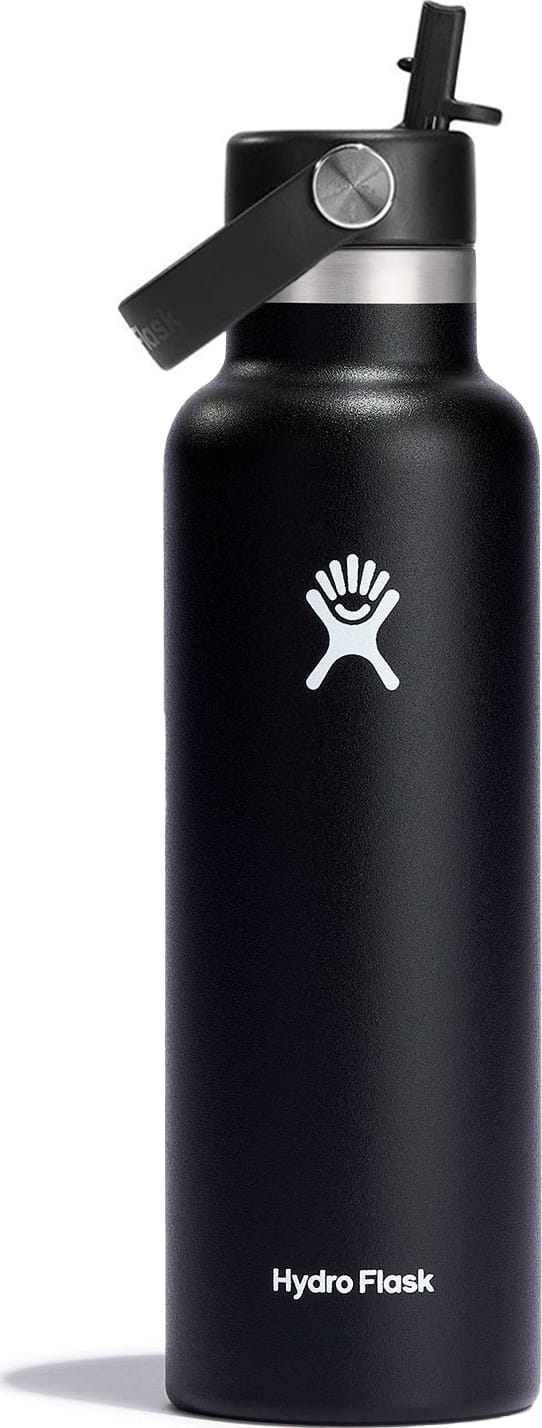 Standard Mouth w/ Flex Straw Cap 621 ml BLACK Hydro Flask