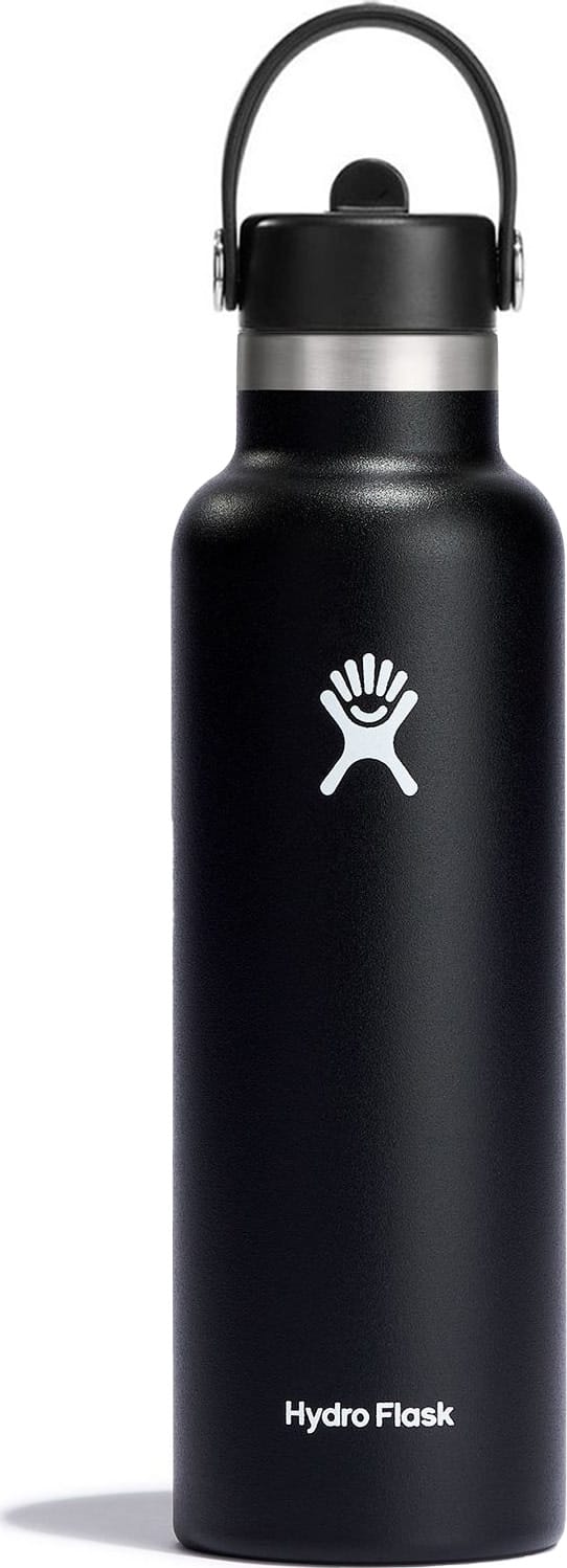 Hydro Flask Standard Mouth with Flex Straw Cap 621 ml Black Hydro Flask Hydro Flask Standard Mouth with Flex Straw Cap 621 ml Black Hydro Flask