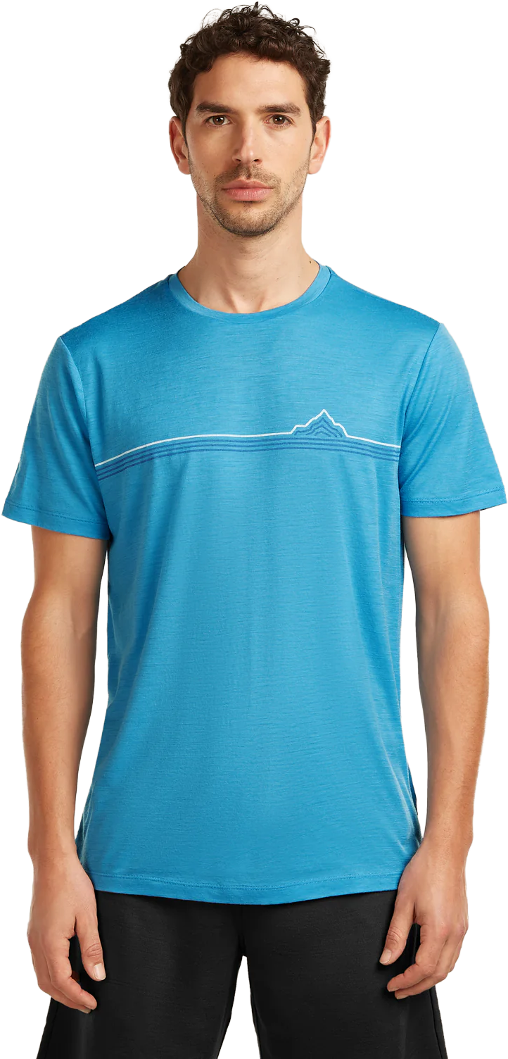 Icebreaker Merino 150 Tech Lite Range Stripes Kortarmet T-skjorte