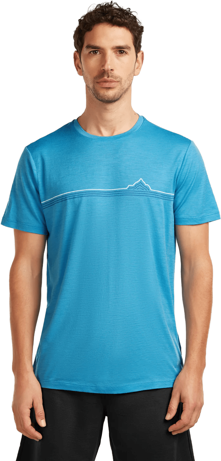 Icebreaker Men's Merino 150 Tech Lite Ss Tee Range Stripes Arctic Icebreaker