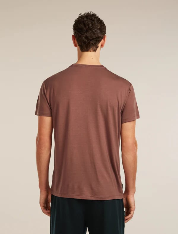 Icebreaker Men's Merino Blend Core Ss Tee Canoe Companions Carob Icebreaker