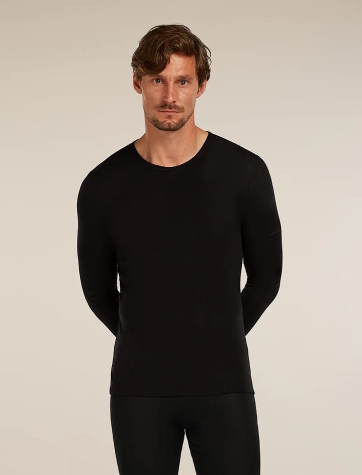 Icebreaker Men Merino 175 Everyday Ls Crewe And Leggings Set Black Icebreaker