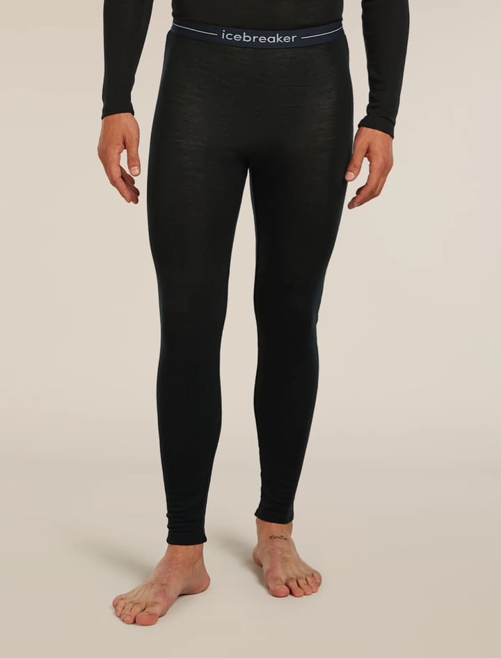 Icebreaker Men Merino 175 Everyday Ls Crewe And Leggings Set Black Icebreaker