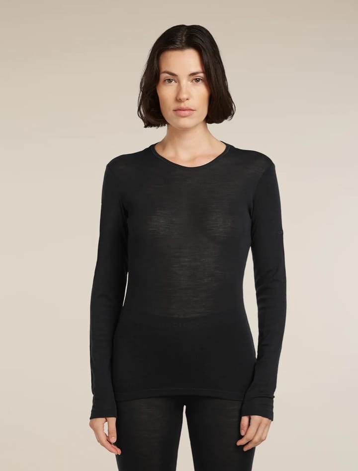 Icebreaker Women Merino 175 Everyday Ls Crewe And Leggings Set Black Icebreaker