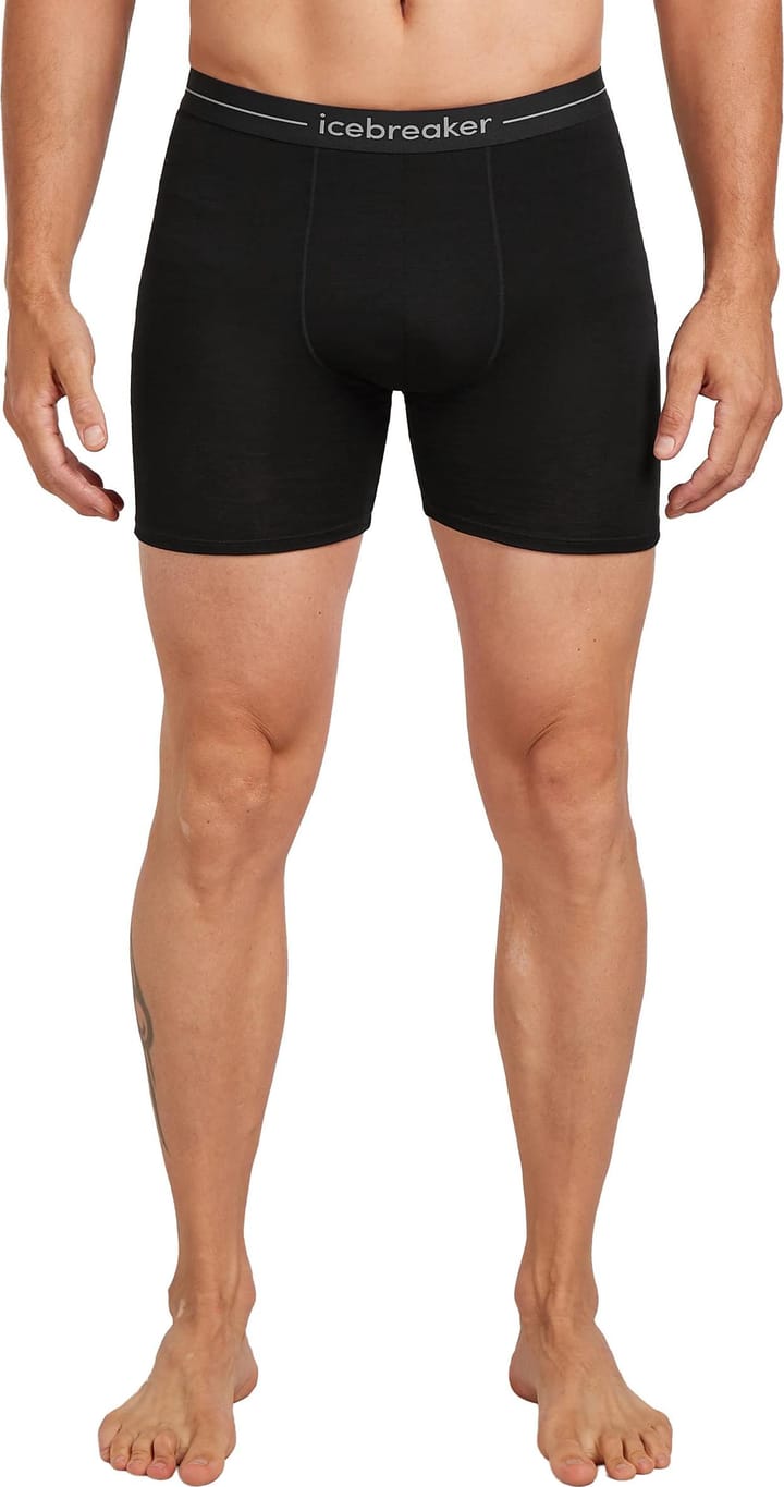 Icebreaker Men's Anatomica Long Boxers Black Icebreaker