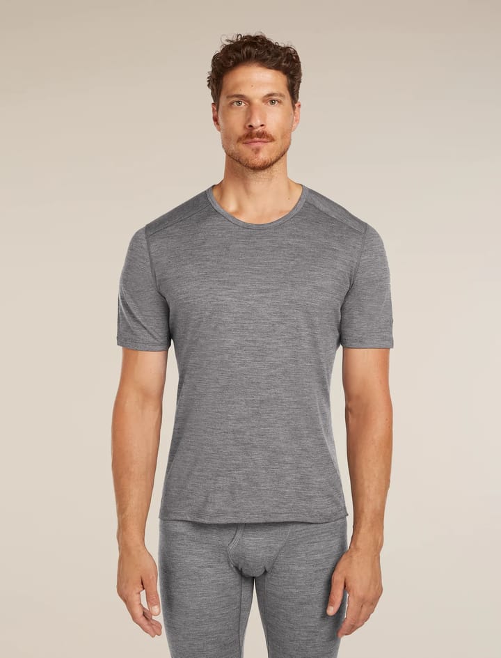 Icebreaker Men's 200 Oasis Short Sleeve Crewe Gritstone Heather Icebreaker