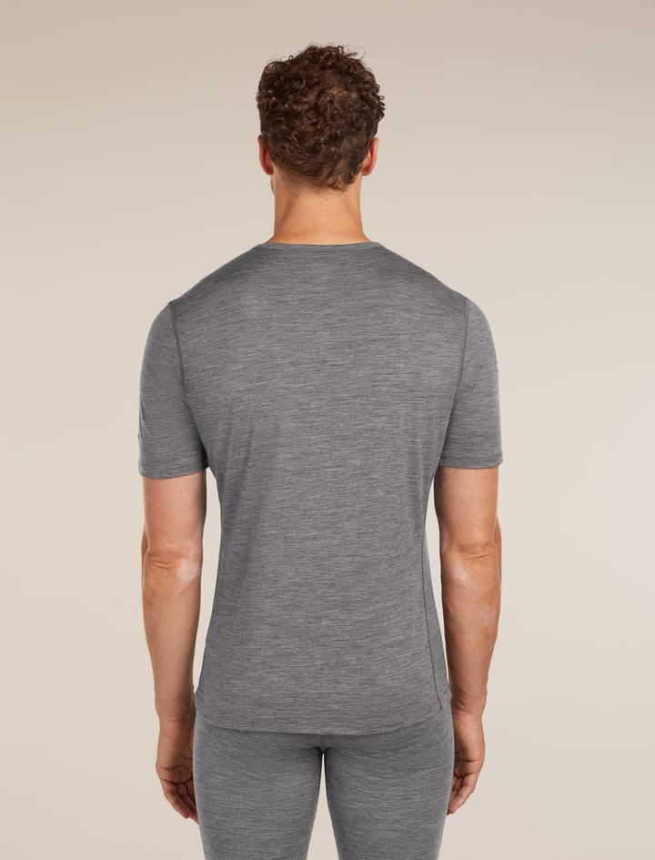 Icebreaker Men's 200 Oasis Short Sleeve Crewe Gritstone Heather Icebreaker