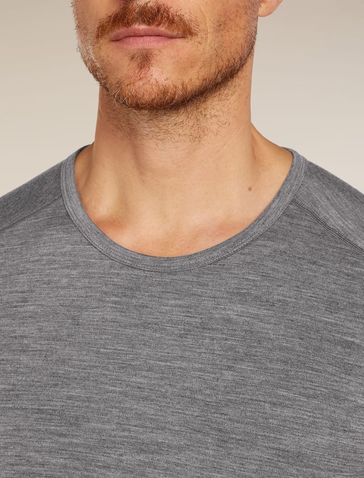 Icebreaker Men's 200 Oasis Short Sleeve Crewe Gritstone Heather Icebreaker