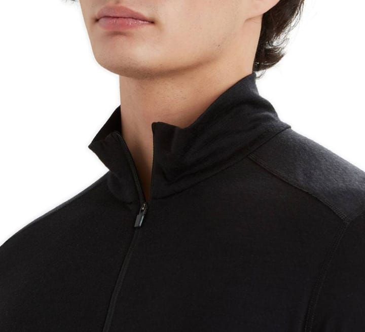 Icebreaker Men's 200 Oasis Long Sleeve Half Zip Black Icebreaker