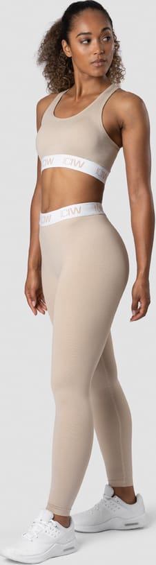 Women's Define Logo Seamless Tights Sand/White ICANIWILL