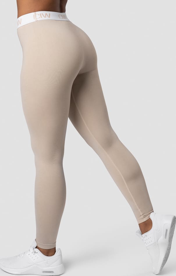 Women's Define Logo Seamless Tights Sand/White ICANIWILL