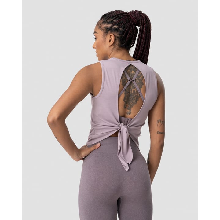 ICANIWILL Women's Empowering Open Back Tank Greige ICANIWILL