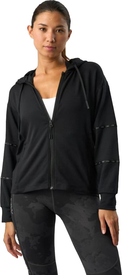 Ultimate Training Zipper Hoodie Black & Sports Bra White