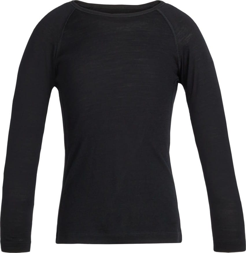 Icebreaker Kids' 200 Oasis Longsleeve Crewe Black