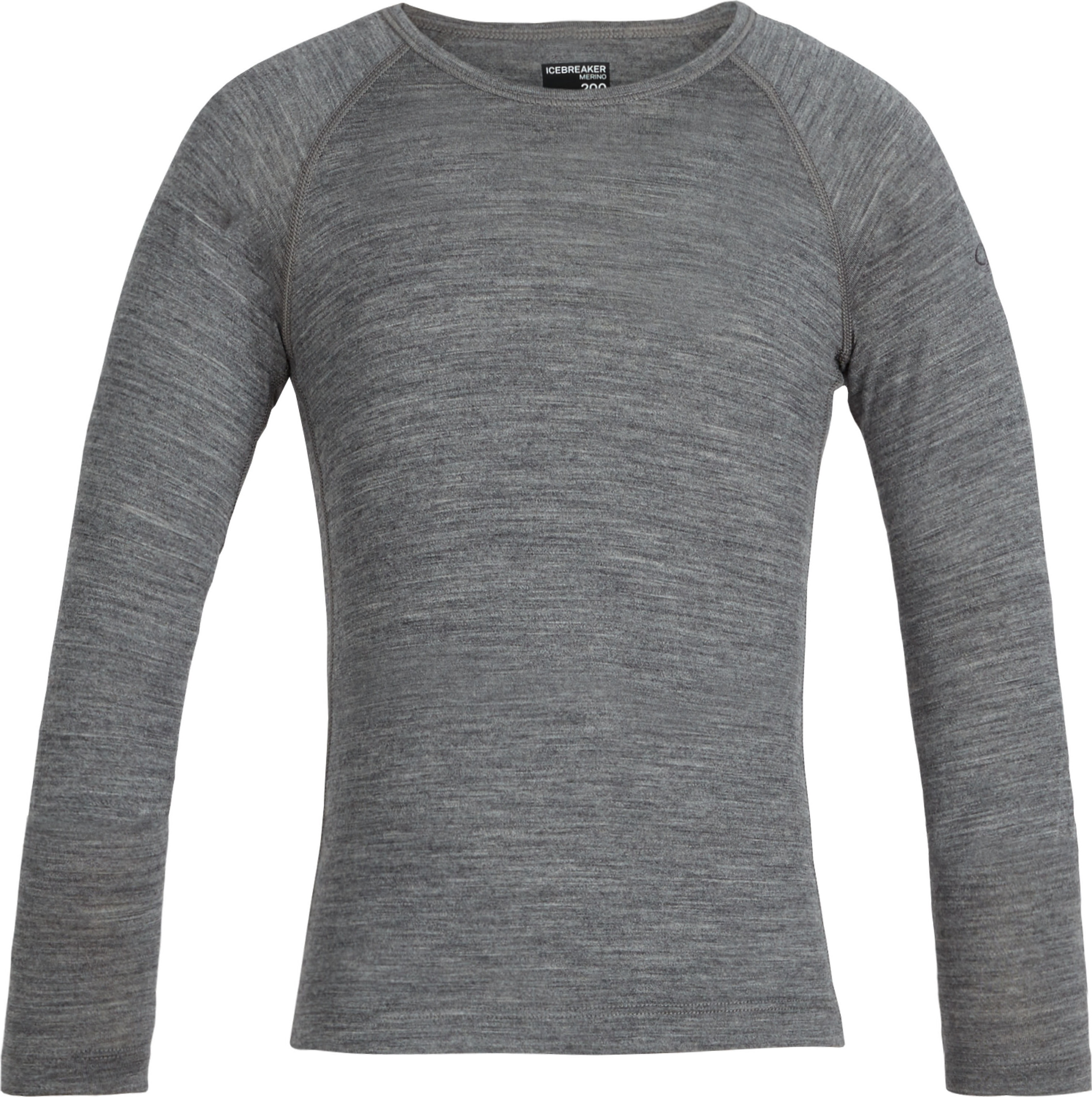 Icebreaker Kids' 200 Oasis Longsleeve Crewe Gritstone Heather