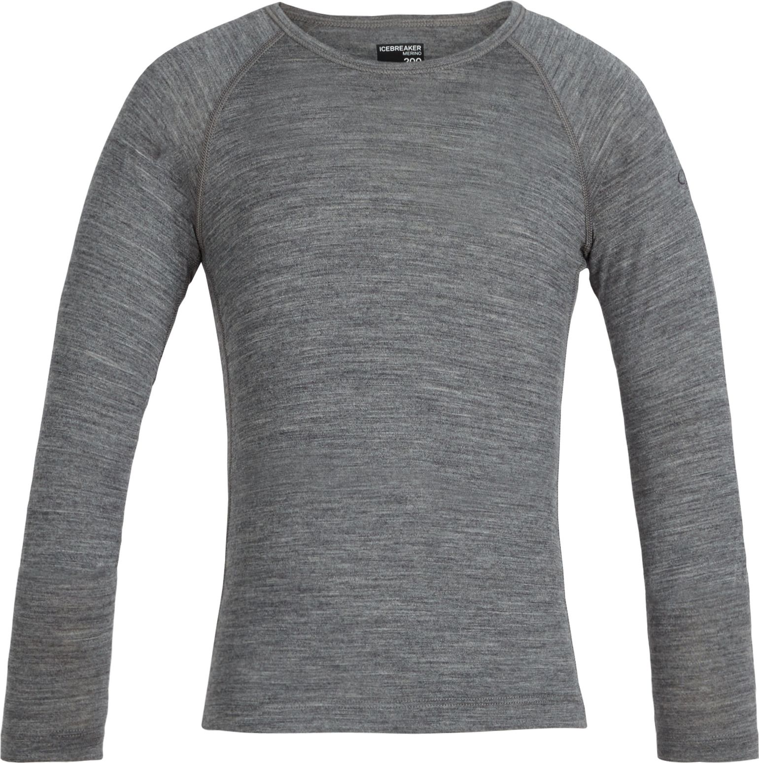 Icebreaker Kids' 200 Oasis Longsleeve Crewe Gritstone Heather