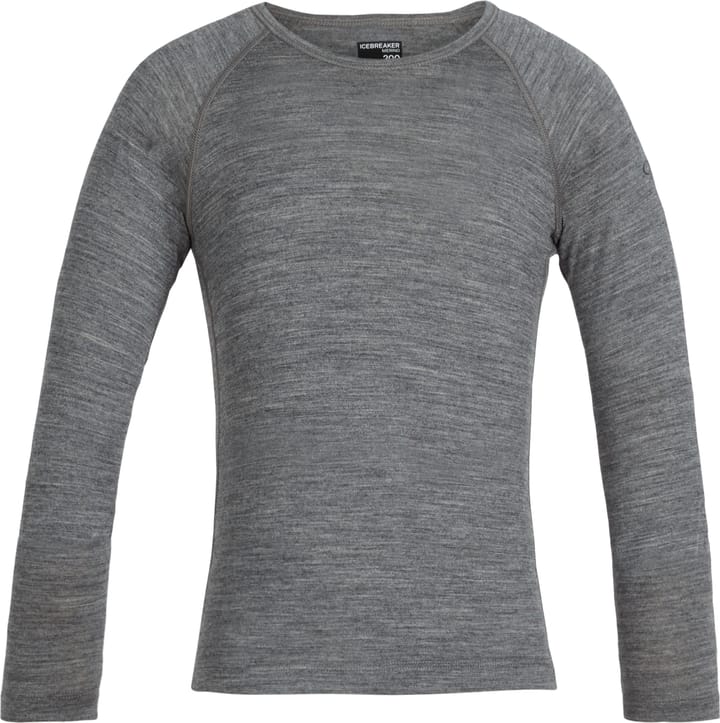 Icebreaker Kids' 200 Oasis Longsleeve Crewe Gritstone Heather Icebreaker