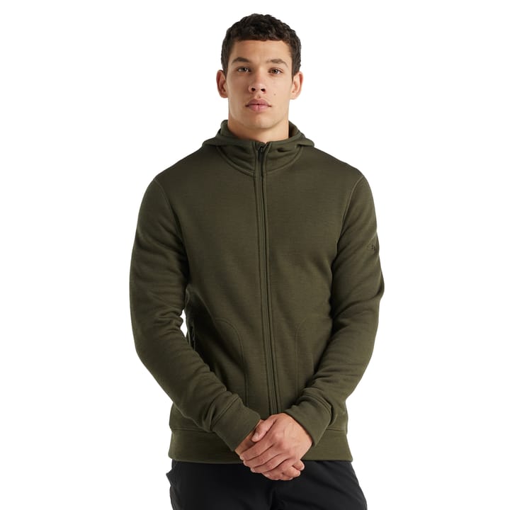 Men's RealFleece® Merino Elemental Long Sleeve Zip Hood Jacket LODEN Icebreaker