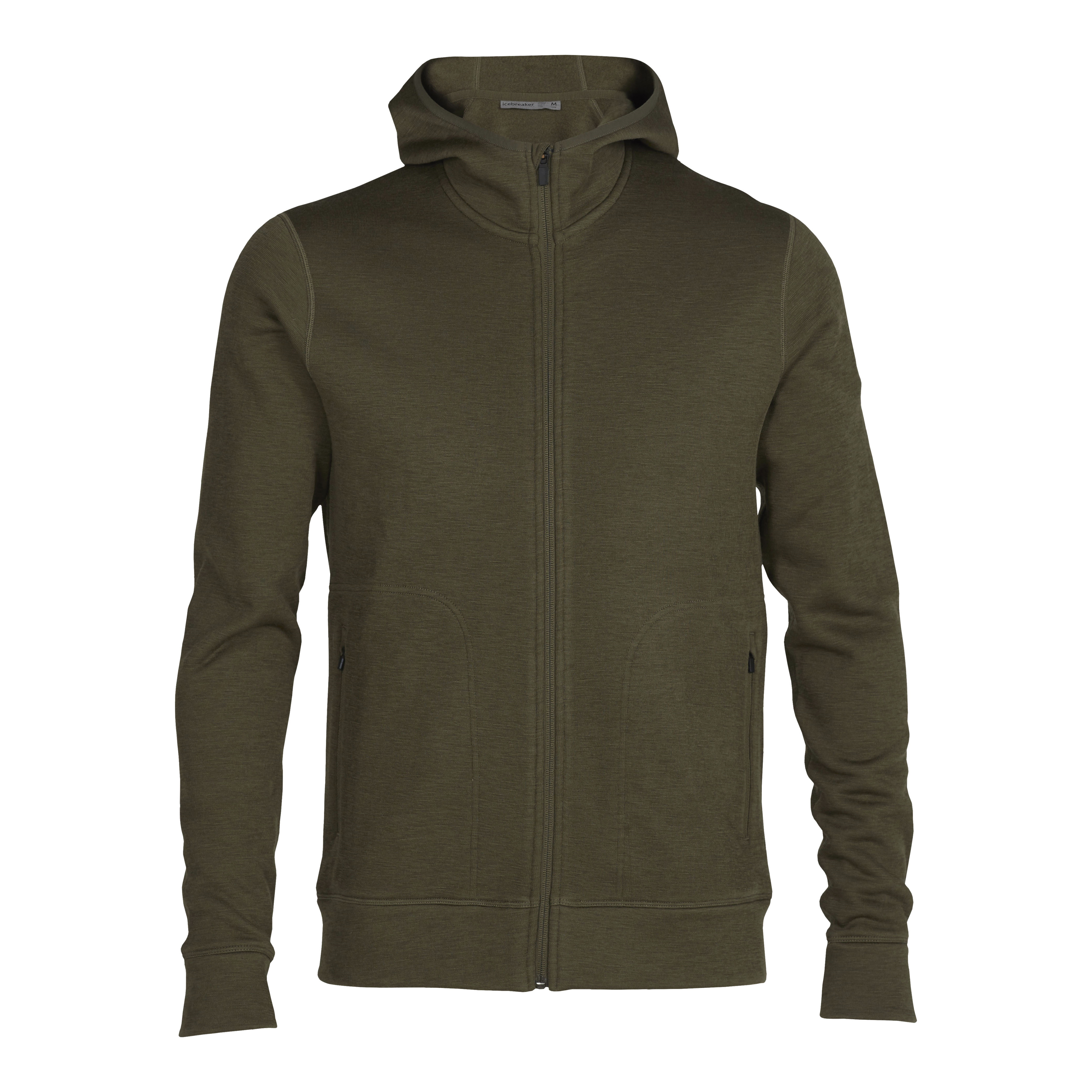 Men's RealFleece® Merino Elemental Long Sleeve Zip Hood Jacket LODEN