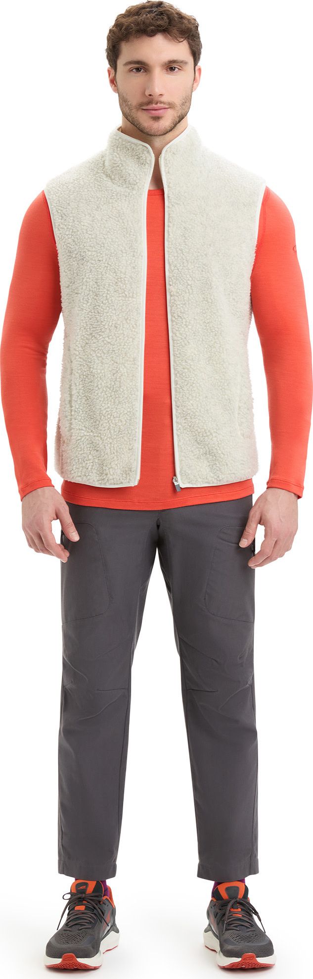 Men's RealFleece™ High Pile Vest ECRU HTHR/SNOW Icebreaker