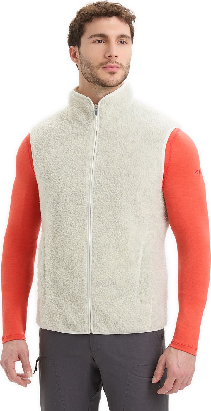 Men's RealFleece™ High Pile Vest ECRU HTHR/SNOW Icebreaker