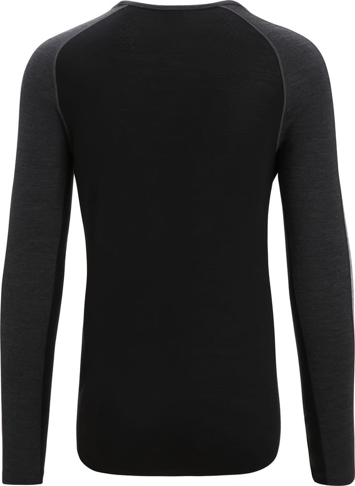 Icebreaker Men's 125 Zoneknit™ Long Sleeve Crewe JET HTHR/BLK/METRO H/CB Icebreaker