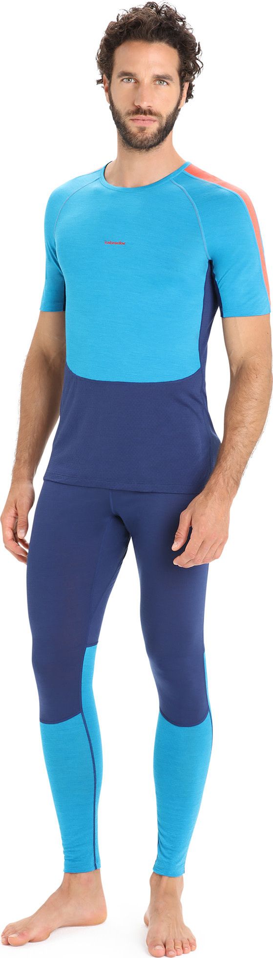 Icebreaker Men's 125 Zoneknit™ Short Sleeve Crewe Geo Blue/Royal Navy Icebreaker