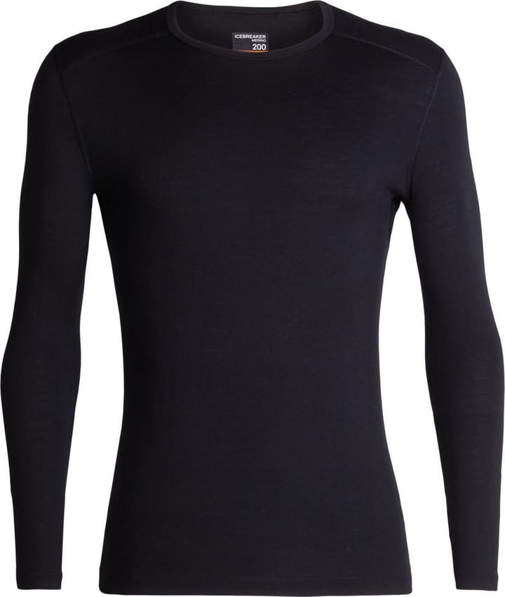 Icebreaker Men's 200 Oasis Long Sleeve Crewe Black Icebreaker