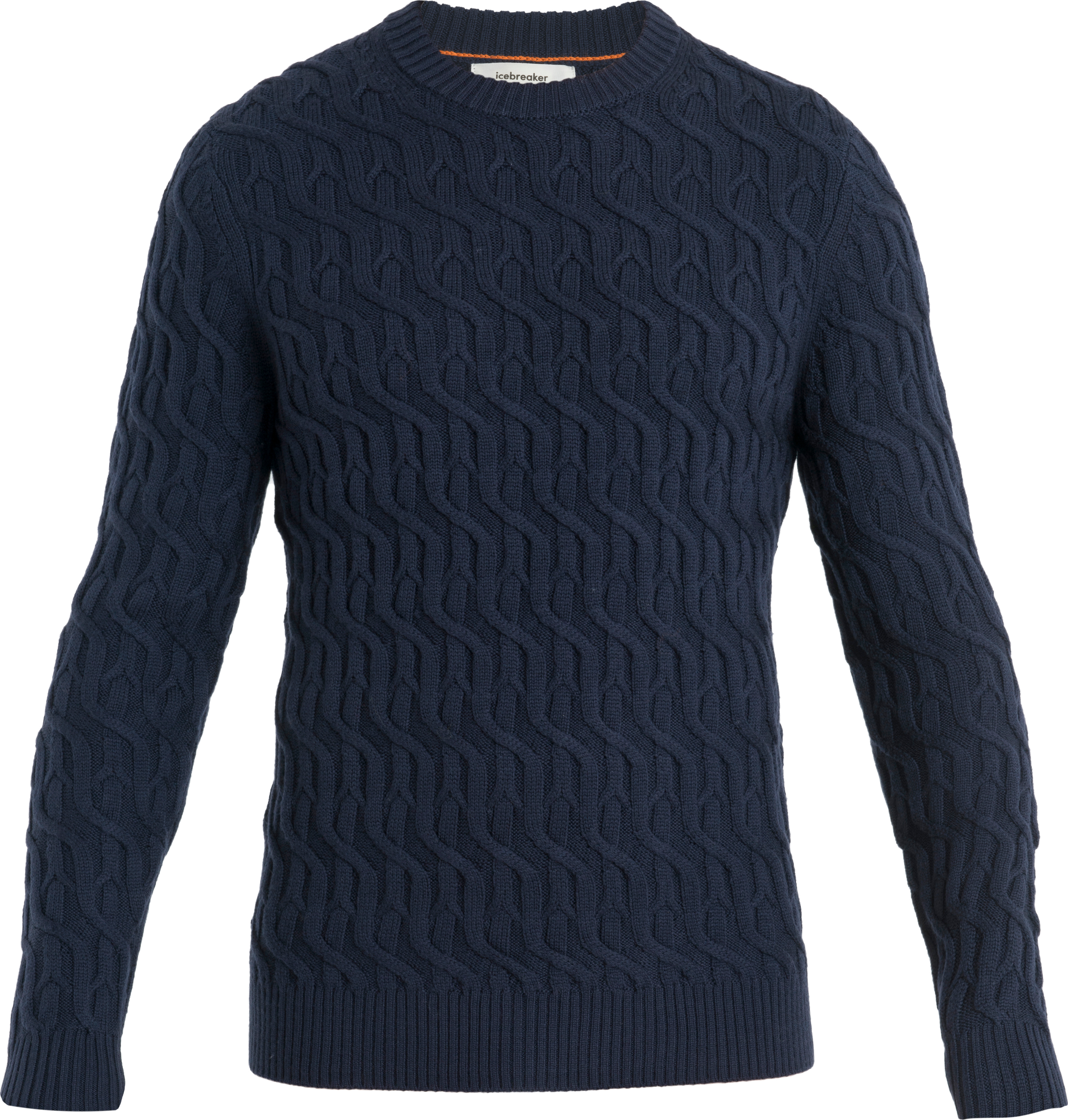 Men’s Mer Cable Knit Crewe Sweater Midnight Navy