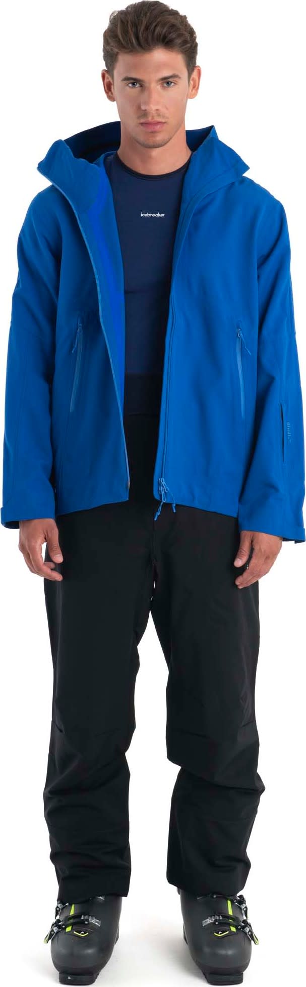 Icebreaker Men's Mer Shell+ Peak Hooded Jacket Lazurite Icebreaker