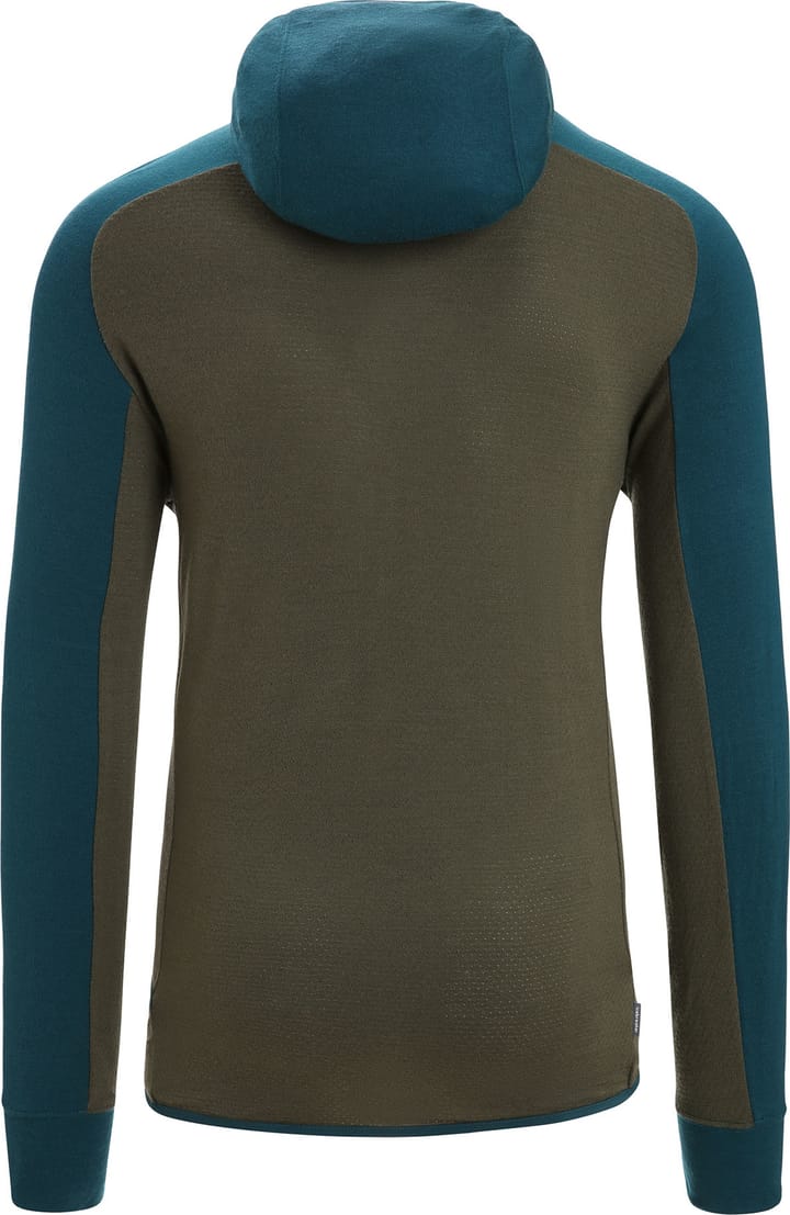 Icebreaker Men's Merino Quantum Zoneknit Long Sleeve Zip Hoodie Green Glory/Loden/Cb Icebreaker Icebreaker Men's Merino Quantum Zoneknit Long Sleeve Zip Hoodie Green Glory/Loden/Cb Icebreaker