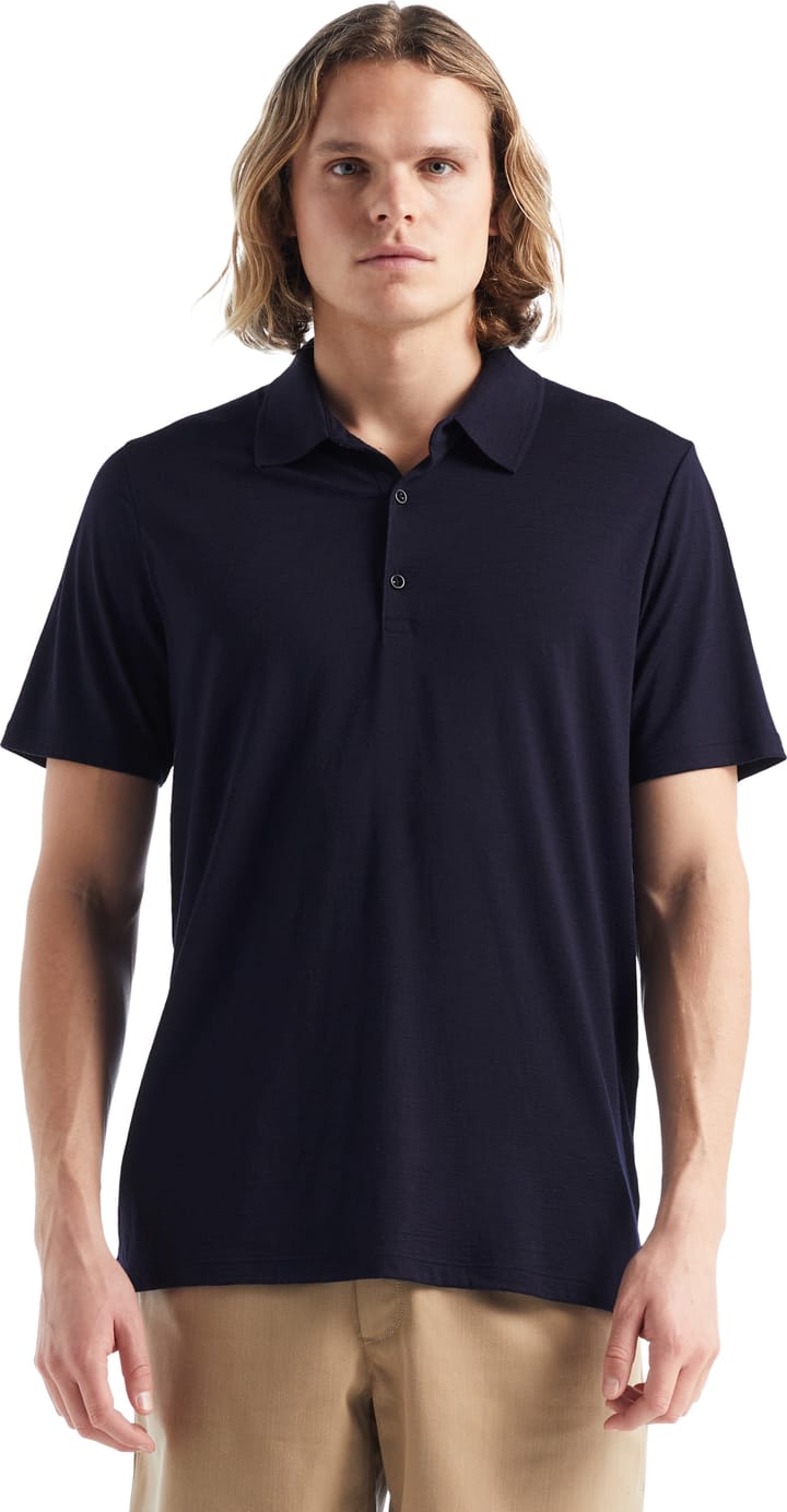Icebreaker Men's Tech Lite II Shorty Sleeved Polo Midnight Navy Icebreaker