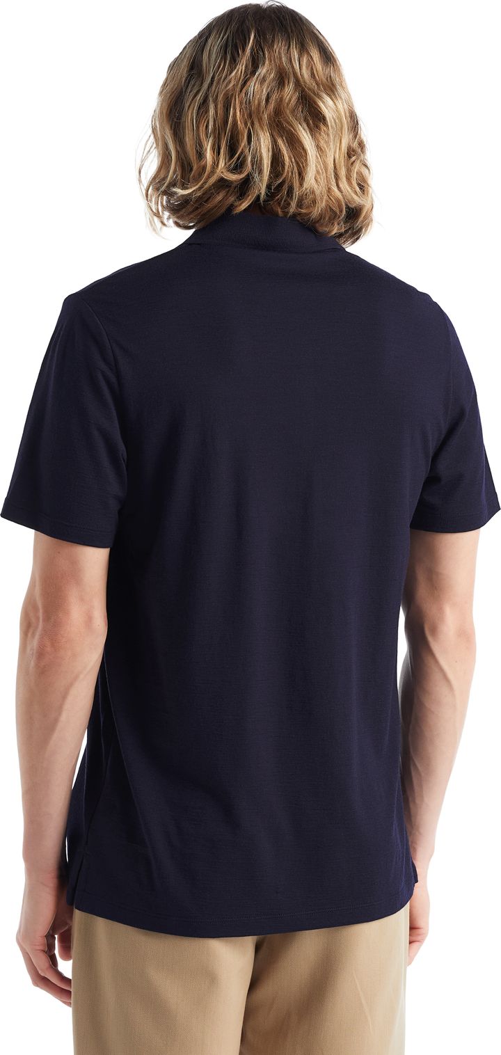 Icebreaker Men's Tech Lite II Shorty Sleeved Polo Midnight Navy Icebreaker