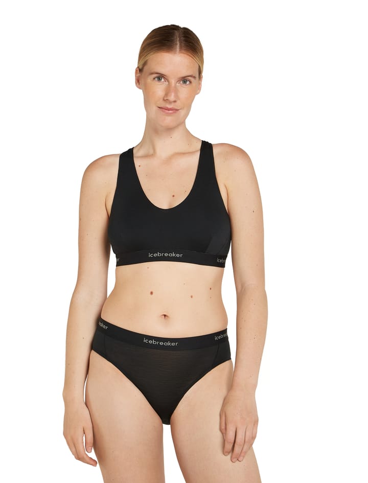Icebreaker Women's Merino 125 Cool-Lite Sprite Racerback Bra Black Icebreaker
