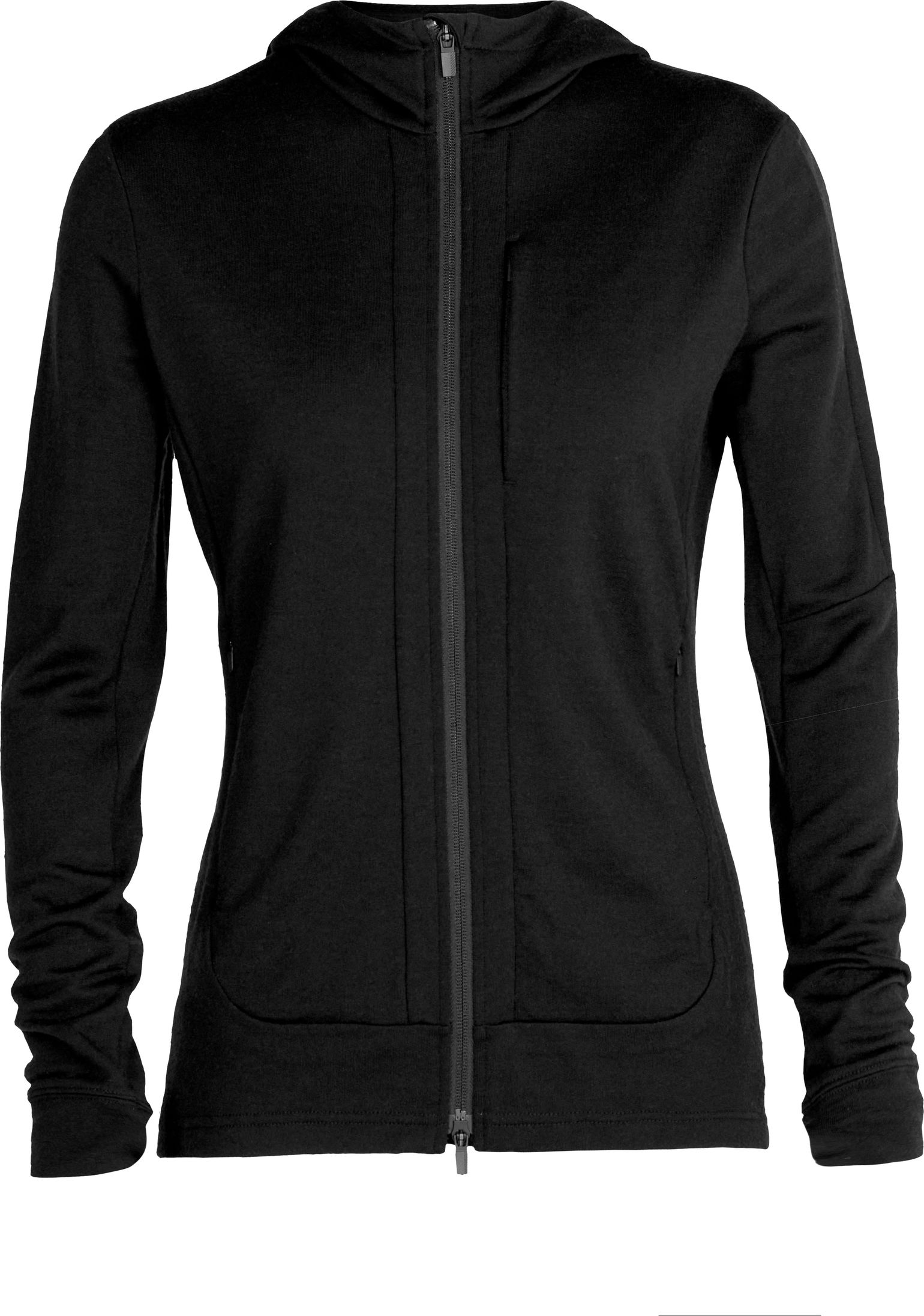 Women's Quantum III Long Sleeve Zip Hood BLACK