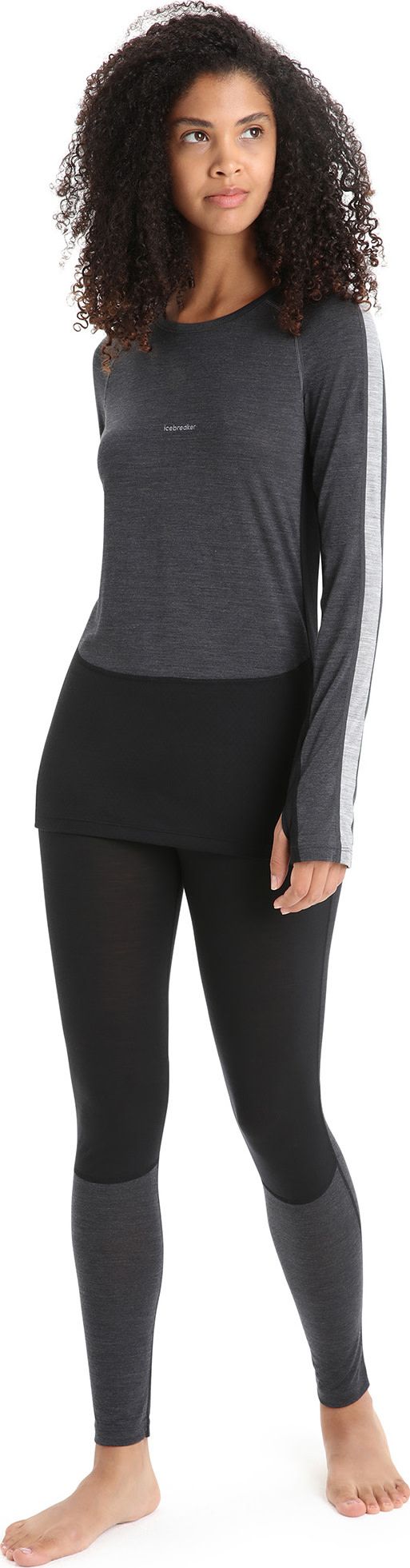Icebreaker Women's 125 Zoneknit™ Leggings Black/Jet Heather/Cb Icebreaker Icebreaker Women's 125 Zoneknit™ Leggings Black/Jet Heather/Cb Icebreaker