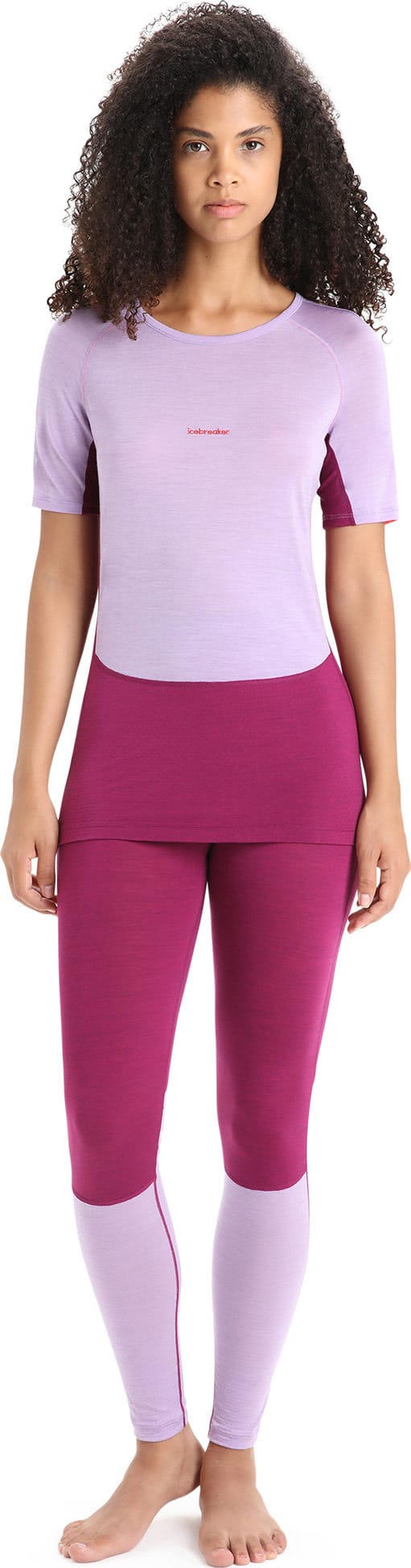 Icebreaker Women's 125 Zoneknit™ Leggings Go Berry/Purple Gaze/Cb Icebreaker