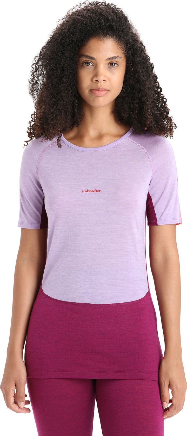 Icebreaker Women's 125 Zoneknit™ Short Sleeve Crewe Purple Gaze/Go Berry/Cb Icebreaker