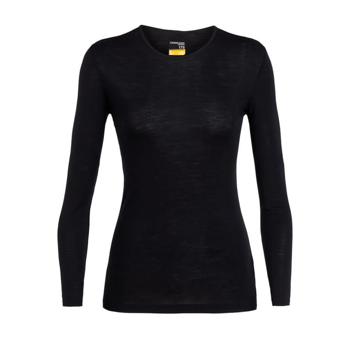 Icebreaker Women's 175 Everyday Longsleeve Crewe Black Icebreaker
