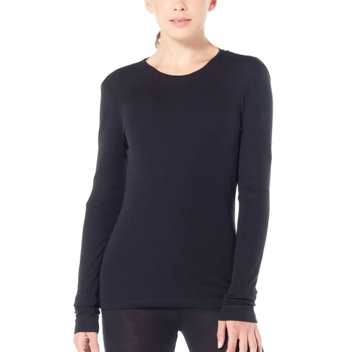 Icebreaker Women's 175 Everyday Longsleeve Crewe Black Icebreaker