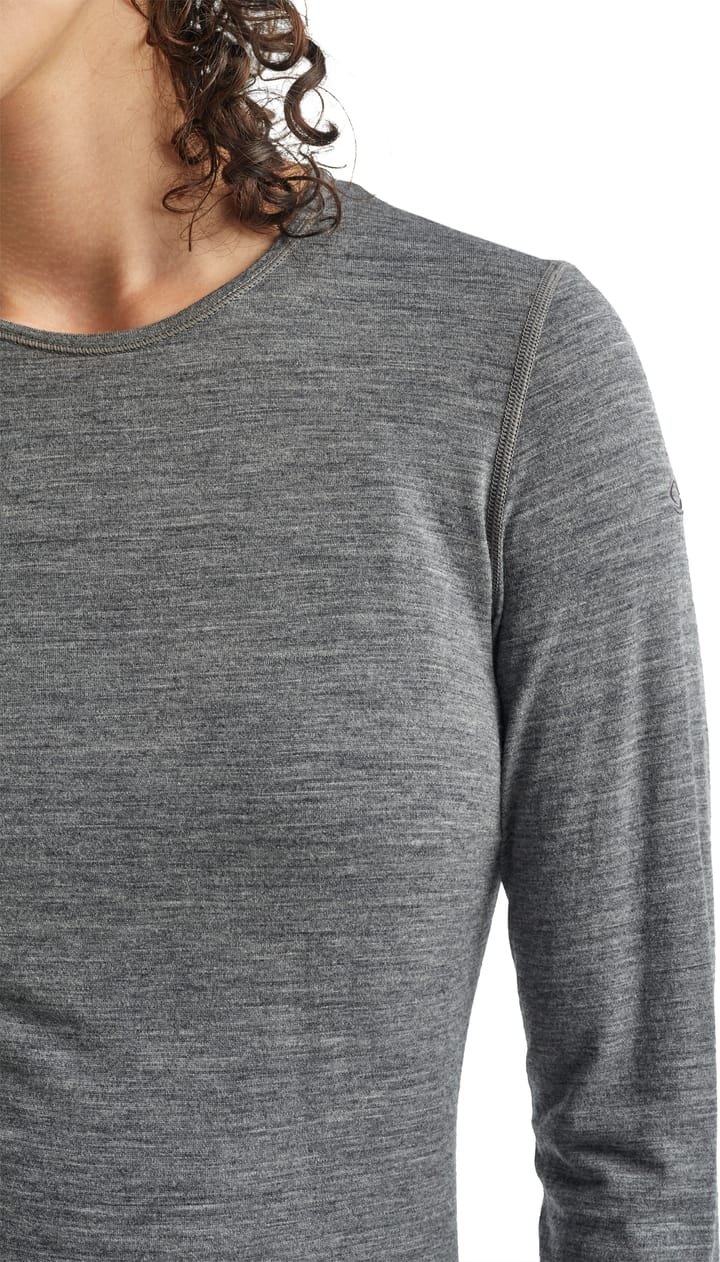 Icebreaker Women's 200 Oasis Long Sleeve Crewe Gritstone Heather Icebreaker