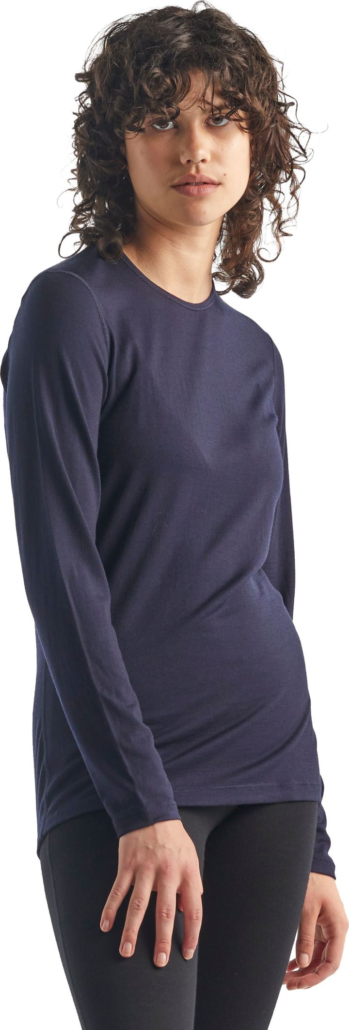 Icebreaker Women's 200 Oasis Long Sleeve Crewe Midnight Navy Icebreaker