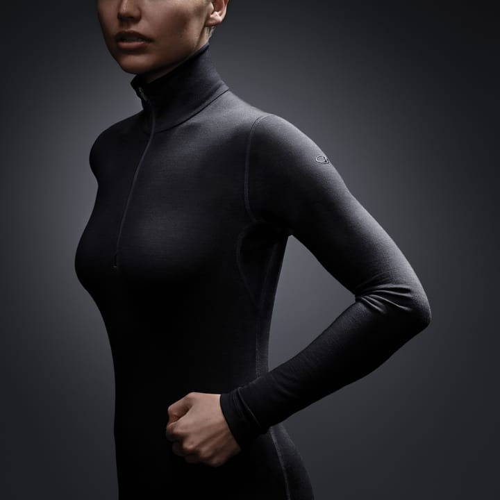 Icebreaker Women's 200 Oasis Longsleeve Half Zip Black Icebreaker Icebreaker Women's 200 Oasis Longsleeve Half Zip Black Icebreaker